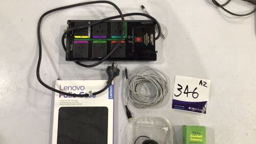 Kangaroo Doorbell Camera + Chime & Porch Protection Plan H0008 and Lenovo Tab M10 HD (2nd Gen) Folio Case ZG38C03033 and Powerwave 5m Switch Charge Cable 154052 and other items