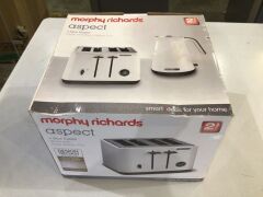 Morphy Richards Aspect Chrome Trim 4 Slice Toaster White 240024 - 5