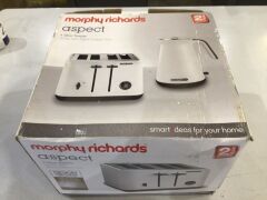 Morphy Richards Aspect Chrome Trim 4 Slice Toaster White 240024 - 5