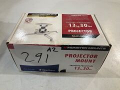 Monster Projector Mount - White MUP-150W - 3