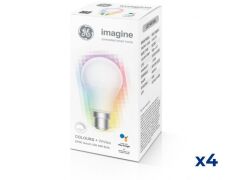 4 x GE Imagine Sync Colours + Whites A60 B22/BC Bulb 13231L