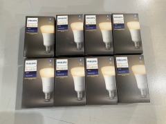 8 x Philips Hue White 9W A60 E27 Bulb with Bluetooth HUEWE27BT - 2