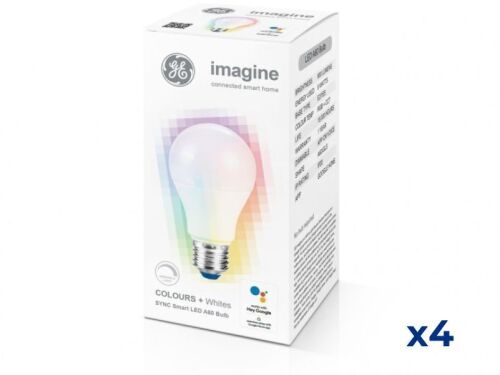 4 x GE Imagine Sync Colours + Whites A60 E27/ES Bulb 13230L