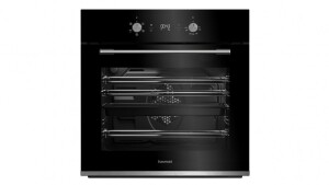 Euromaid 600mm Pyrolytic Oven Stainless Steel & Black Glass Model EP12