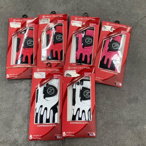 6 x Juniors Zero Friction Compression Golf Gloves