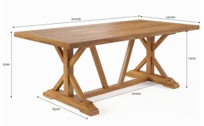 Trestle Dining Table - 200cm - 2