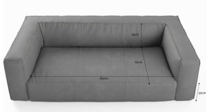 4 Seater Leather Sofa - 3