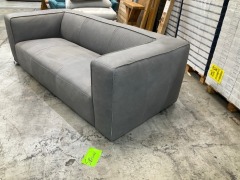 4 Seater Leather Sofa - 5