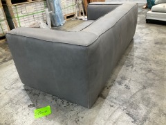 4 Seater Leather Sofa - 6