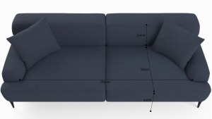 Contemporary 4 Seater Sofa - 3