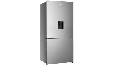 Hisense 482L PureFlat Bottom Mount Fridge with Water Dispenser - Stainless Steel HRBM482SW