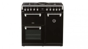 Belling 900mm Richmond Deluxe Dual Fuel Range Cooker - Black BRD900DFB