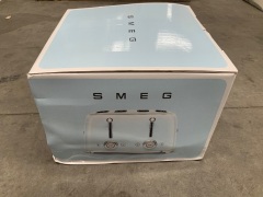 Smeg 50's Retro Style 4 Slot Wide Toaster - Pastel Blue TSF03PBAU - 3