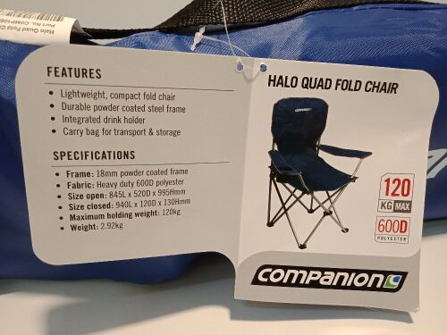 Companion Halo Quad Fold Camp Chair (COM P10689)