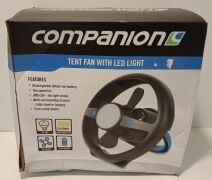 Companion Rechargeable Tent Fan/Light (COMP456)