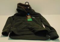 7 x Ridgeline Kids Ballistic Hoodies - Olive (RLKHDBSL002), 1 x size 2, 2 x size 4, 1 x size 6, 1 x size 12 and 2 x size 14.