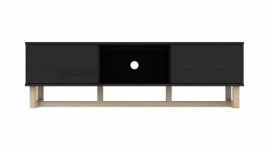 AVS Raze 1500mm TV/AV Cabinet - Black Gloss/Oak Leg RZ1500BO