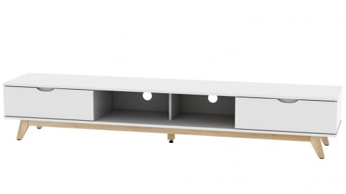 AVS Superlow 2000mm TV/AV Cabinet - White Gloss SL2000WWS