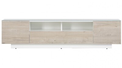 Sonorous 2000mm Cabinet - White/Walnut LB2030GWTSCO