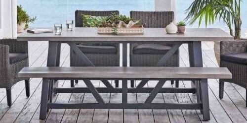 Tonic Dining Table, Gunmetal Grey