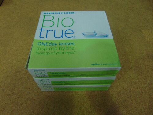 3 x Bausch & Lomb BioTrue ONEday Lenses 90-pack -1.25 Exp. 2020/04 onwards