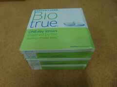 3 x Bausch & Lomb BioTrue ONEday Lenses 90-pack -1.25 Exp. 2020/10 onwards