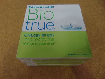 3 x Bausch & Lomb BioTrue ONEday Lenses 90-pack -2.75 Exp. 2021/01