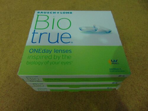 3 x Bausch & Lomb BioTrue ONEday Lenses 90-pack -3.00 Exp. 2020/06