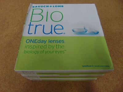 3 x Bausch & Lomb BioTrue ONEday Lenses 90-pack -2.75 Exp. 2021/1