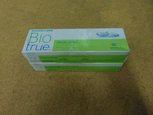 2 x Bausch & Lomb BioTrue S ONEday 30-pack -6.50 Exp. 2020/03 onwards