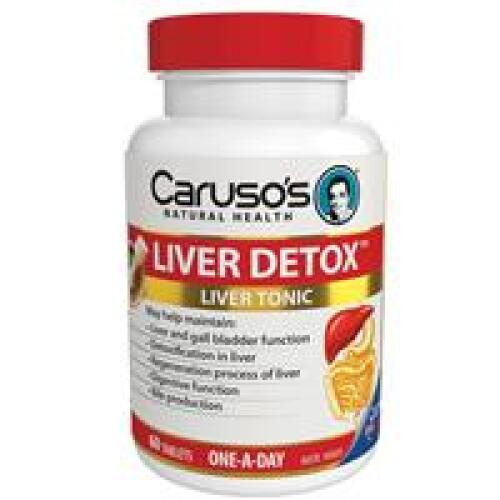5 x Carusos Natural Health Liver Clear Detox 60 Tablets