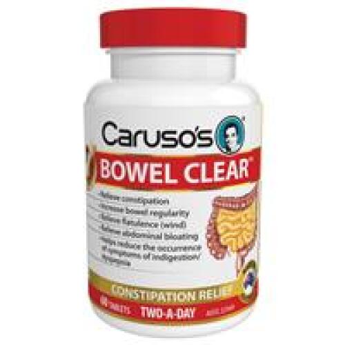 5 x Carusos Natural Health Quick Cleanse Bowel Clear 60 Tablets
