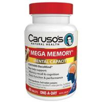 4 x Carusos Natural Health Mega Memory 60 Tablets