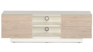 Sonorous LB1540 1500mm TV Cabinet - White/Walnut LB1540GWHTSCOAU