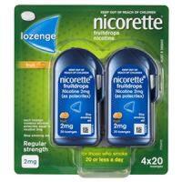 4 x Nicorette Quit Smoking Cooldrops Fresh Fruit Lozenges 2mg 80 Pieces