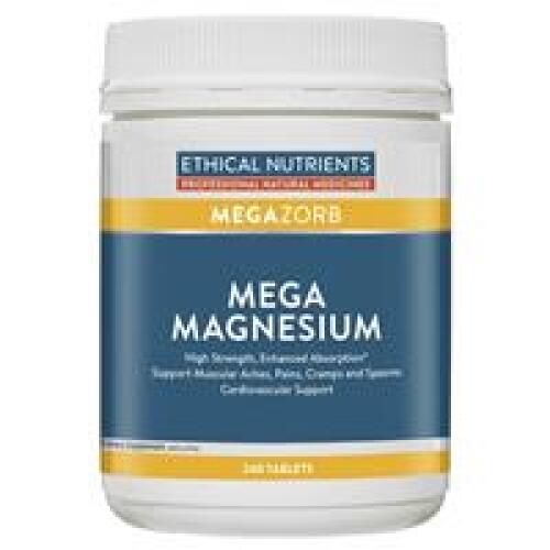 2 x Ethical Nutrients MEGAZORB Mega Magnesium 240 Tablets