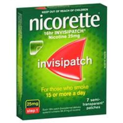 4 x Nicorette Quit Smoking 16hr Invisipatch Step 1 25mg 7 Pack