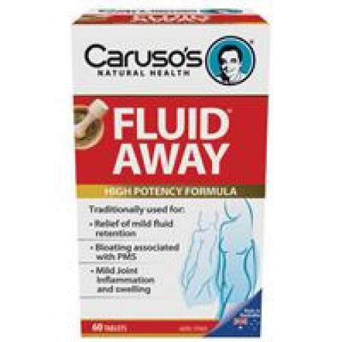 3 x Carusos Natural Health Fluid Away 60 Tablets
