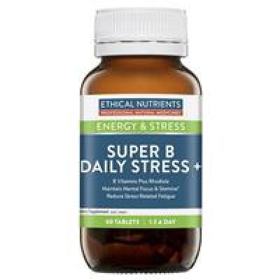 3 x Ethical Nutrients Super B Daily Stress + 60 Tablets