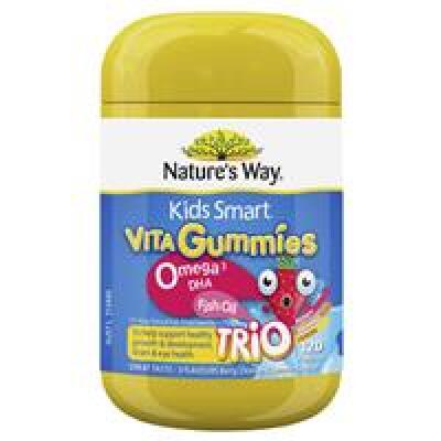 4 x Nature's Way Kids Smart Vita Gummies Omega-3 120 Gummies