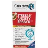 4 x Carusos Natural Health Stress and Anxiety Spray 30ml