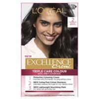 4 x L'Oreal Paris Excellence 2 Black Brown