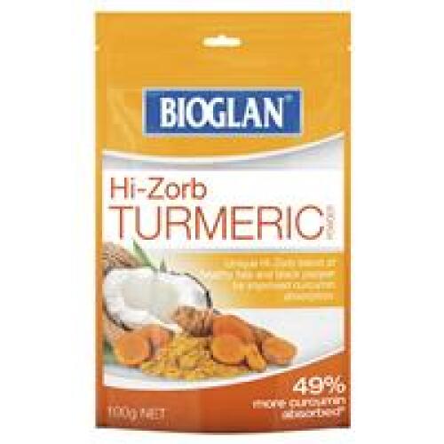 5 x Bioglan Hi-Zorb Turmeric Powder 100g