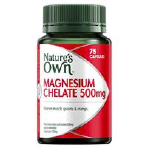 4 x Natures Own Magnesium Chelate 500mg 75 Capsules