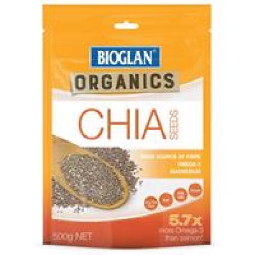 6 x Bioglan Organic Chia Seeds 500g