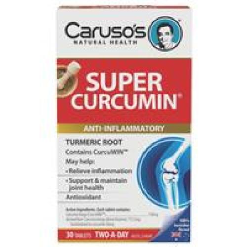 2 x Carusos Natural Health Super Curcumin Arthritis Relief 30