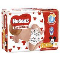3 x Huggies Essentials Size 3 6-11kg 52 Nappies