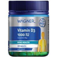 4 x Wagner Vitamin D3 1000IU 250 Capsules