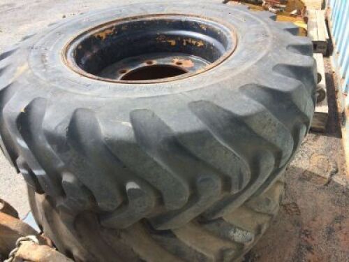 2x Used 16.9-24 Wheels, Yokohama and Bridgestone 10 ply rating.