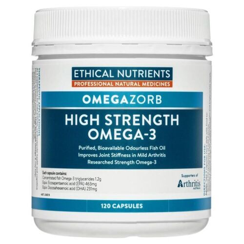 4 x Ethical Nutrients OMEGAZORB High Strength Omega-3 120 Capsules